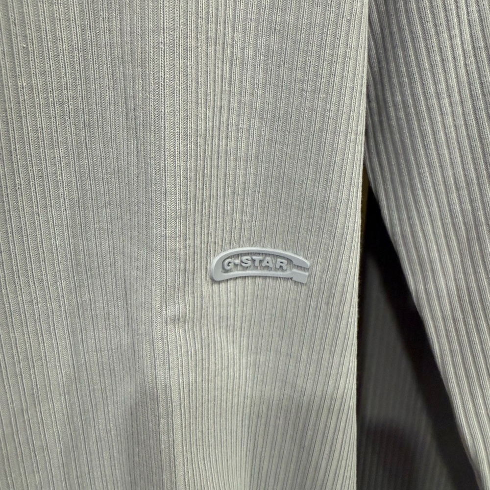 G-Star Icelandic Blue Slim Ribbed Long Sleeve Top - Picture 4 of 5